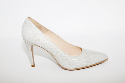 BRENDA ZARO - Silver High Heel Court Shoe