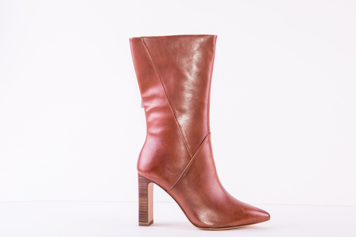 TAMARIS 25349-305 HIGH HEEL CALF-LENGTH ZIP BOOT - TAN