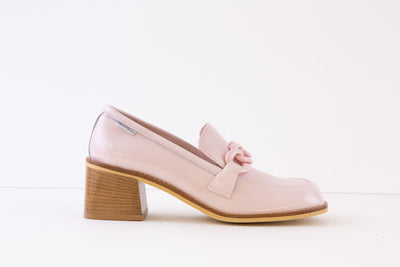MARCO MOREO - D2061 JKK BLOCK HEEL LOAFER - PINK PATENT