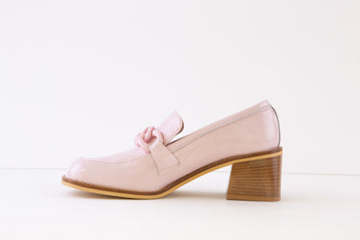 MARCO MOREO - D2061 JKK BLOCK HEEL LOAFER - PINK PATENT