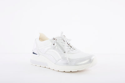 WALDLAUFER - 939011 CLARA-LACED ZIP SHOE WITH SIDE ZIP - SILVER MULTI