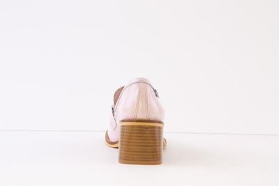 MARCO MOREO - D2061 JKK BLOCK HEEL LOAFER - PINK PATENT