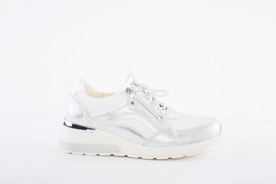WALDLAUFER - 939011 CLARA-LACED ZIP SHOE WITH SIDE ZIP - SILVER MULTI