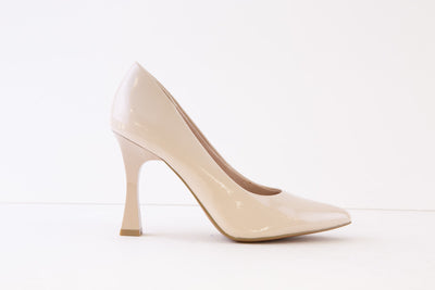 MARCO TOZZI - 22406-522 HIGH HEEL COURT SHOE - CREAM PATENT