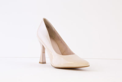 MARCO TOZZI - 22406-522 HIGH HEEL COURT SHOE - CREAM PATENT