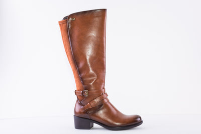 SUSST SAMMY22   LONG FLAT BOOT - TAN