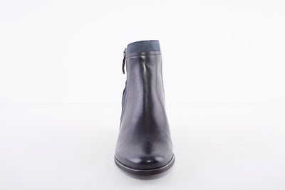 REGARDE LE CIEL - ISABEL-28 MEDIUM HEEL ANKLE BOOT - NAVY