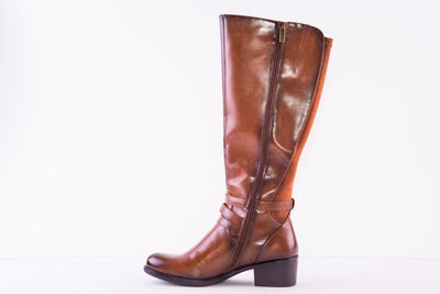 SUSST SAMMY22   LONG FLAT BOOT - TAN