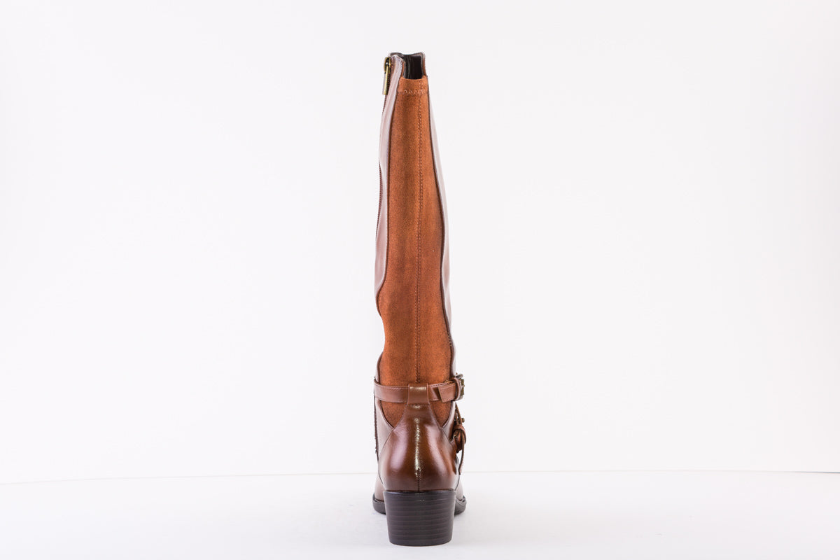 SUSST SAMMY22   LONG FLAT BOOT - TAN