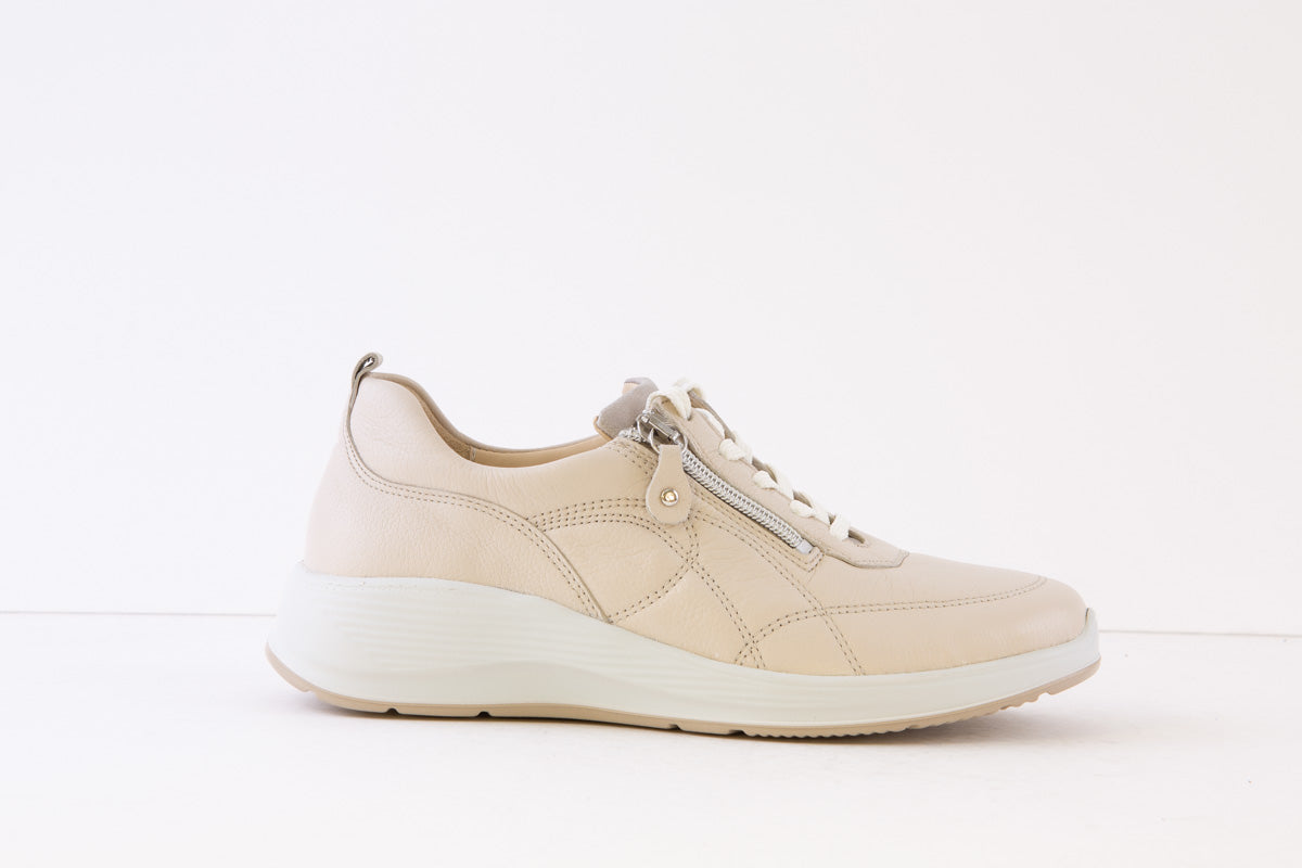WALDLAUFER - 698001 204 KALEA-LACED SHOE WITH ZIP - CREAM