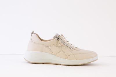 WALDLAUFER - 698001 204 KALEA-LACED SHOE WITH ZIP - CREAM