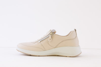 WALDLAUFER - 698001 204 KALEA-LACED SHOE WITH ZIP - CREAM