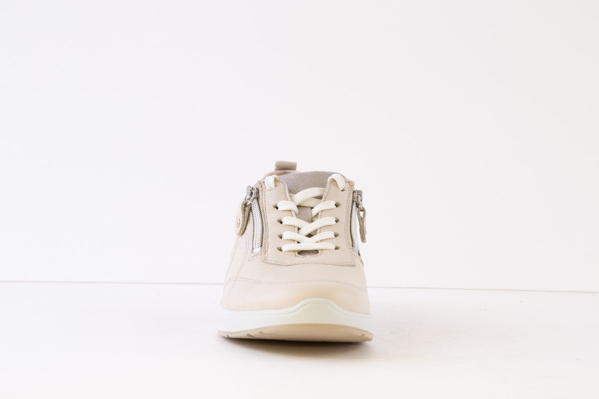 WALDLAUFER - 698001 204 KALEA-LACED SHOE WITH ZIP - CREAM