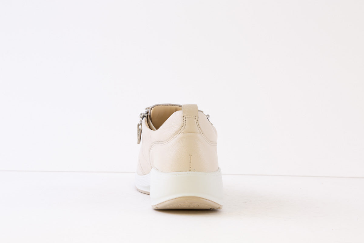 WALDLAUFER - 698001 204 KALEA-LACED SHOE WITH ZIP - CREAM
