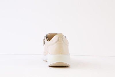WALDLAUFER - 698001 204 KALEA-LACED SHOE WITH ZIP - CREAM