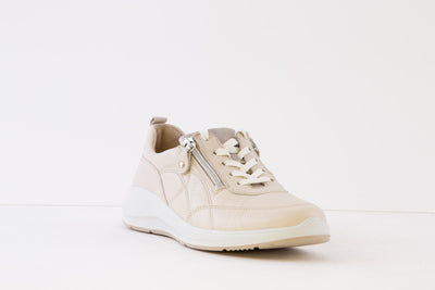 WALDLAUFER - 698001 204 KALEA-LACED SHOE WITH ZIP - CREAM