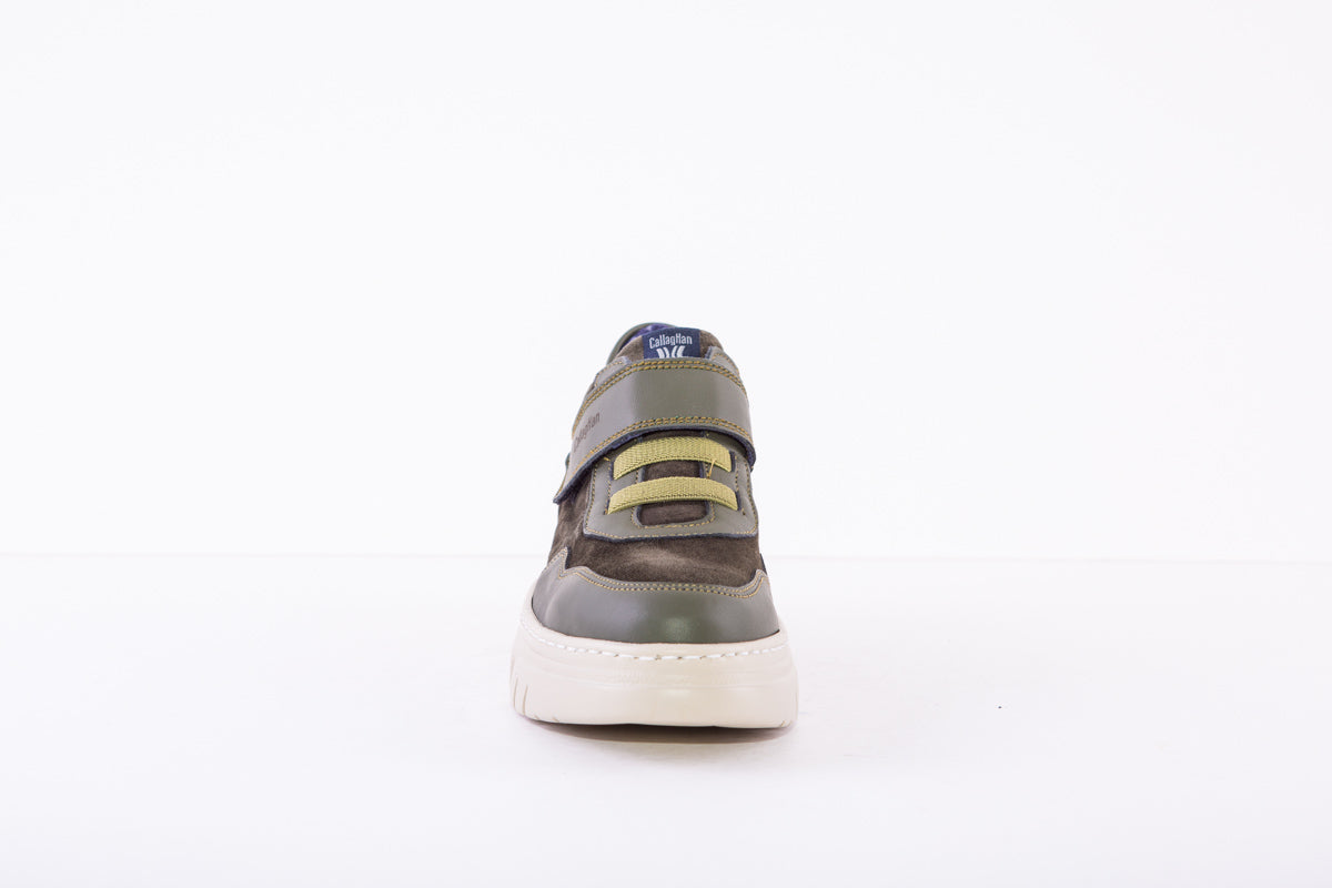 CALLAGHAN - 51802 VELCRO WEDGE WALKING SHOE - GREEN COMBI