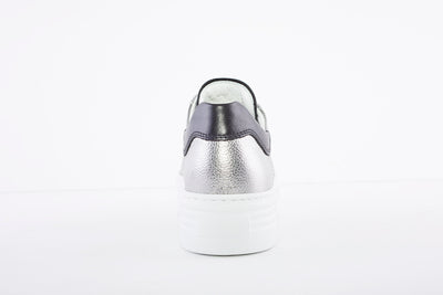 NeroGiardini - I013370D  FLATFORM LACED FASHION SHOE - SILVER/BLACK