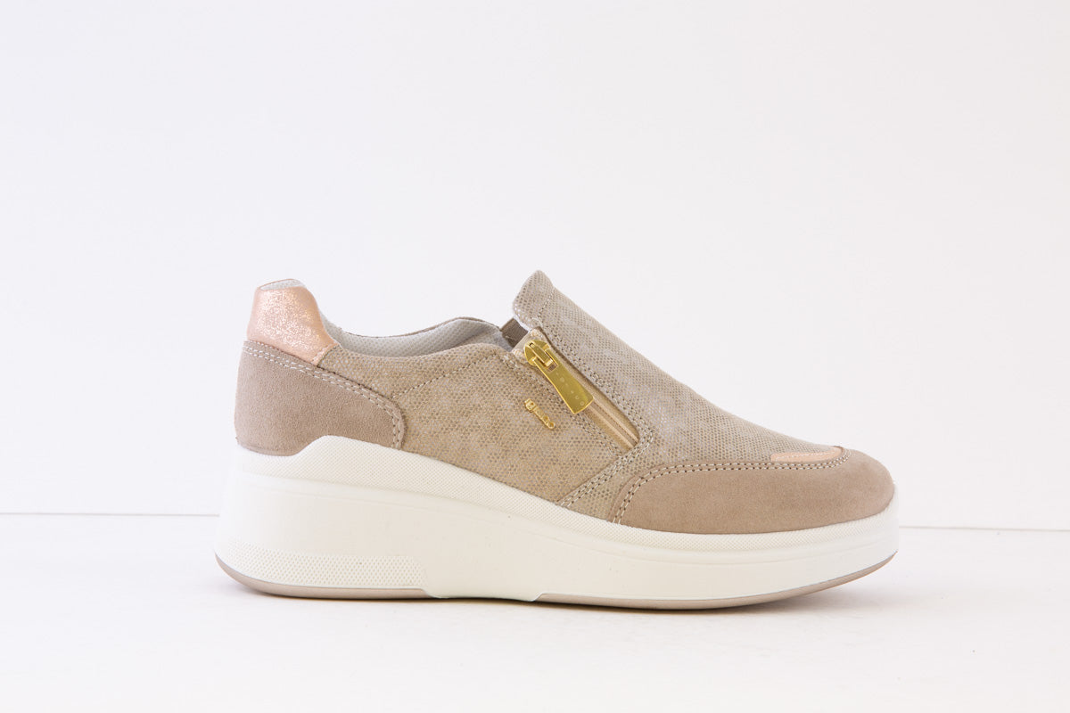 IGI & CO - 3653022 ZIP FASHION WEDGE SHOE - BEIGE