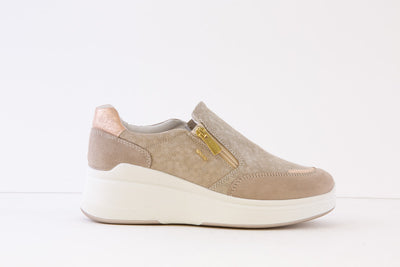 IGI & CO - 3653022 ZIP FASHION WEDGE SHOE - BEIGE