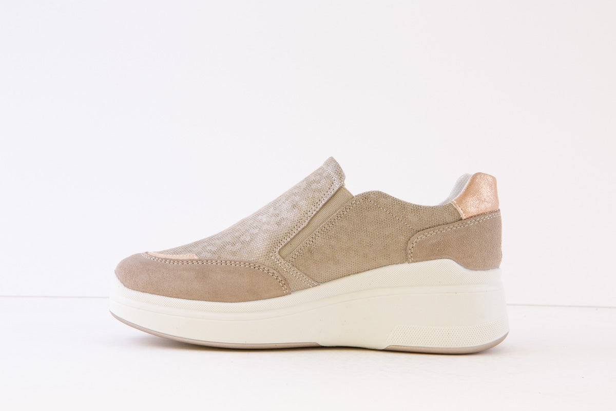 IGI & CO - 3653022 ZIP FASHION WEDGE SHOE - BEIGE
