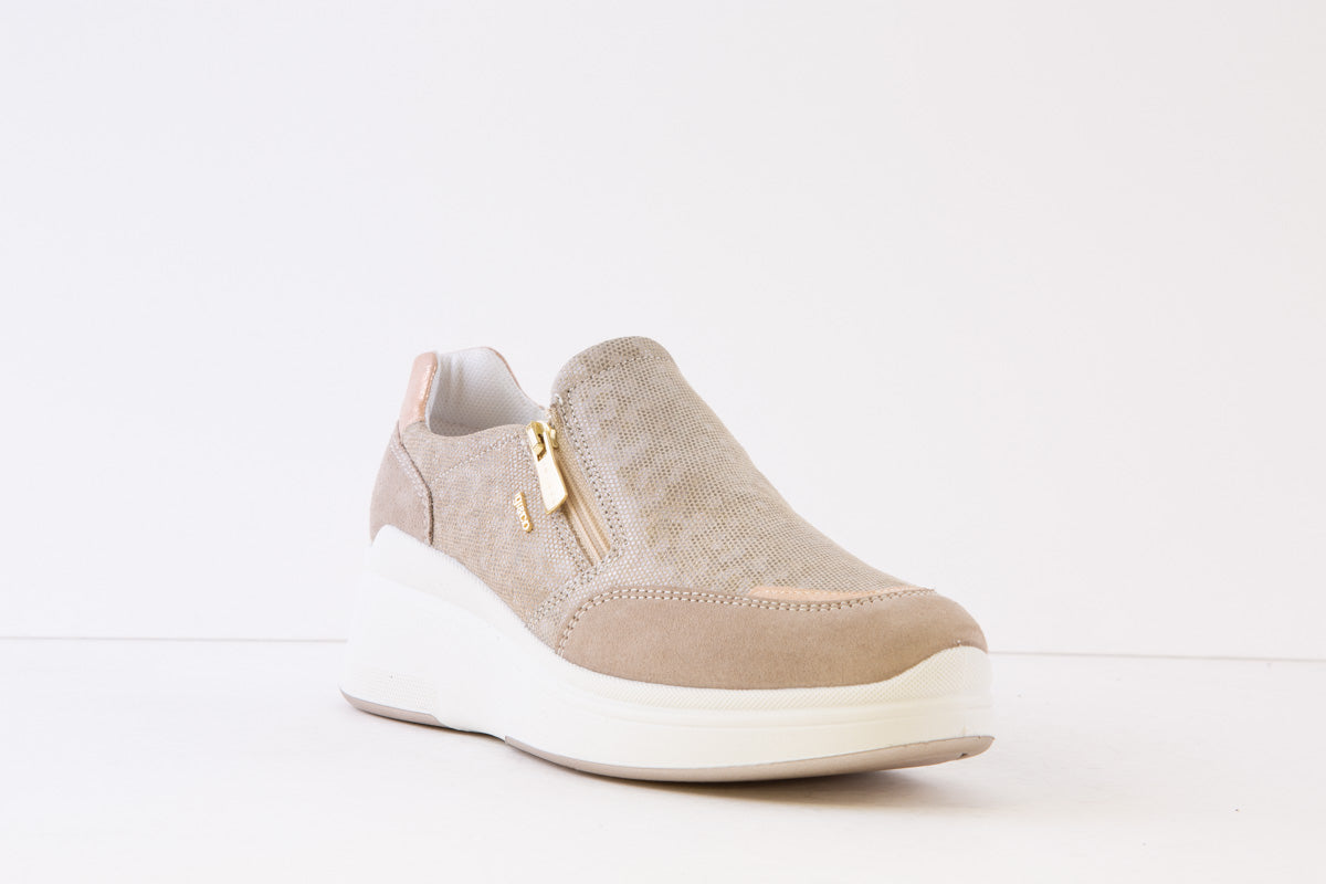 IGI & CO - 3653022 ZIP FASHION WEDGE SHOE - BEIGE