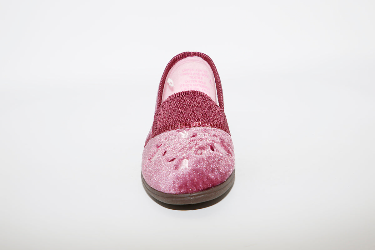 SLEEPERS - LS792M INEZ MACHINE WASHABLE STRETCH MEMORY FOAM SLIPPER - HEATHER