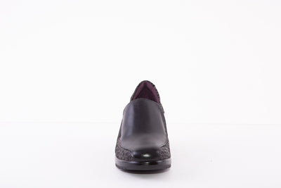 PITILLOS 1621 WEDGE COMFORT SHOE - BLACK