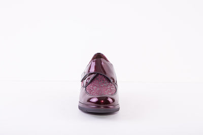 PITILLOS 1611VELCRO SHOE - WINE PATENT