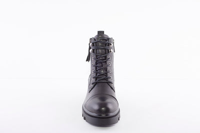 CARMELA - 67949 LOW HEEL LACE (ZIP) FASHION ANKLE BOOT - BLACK