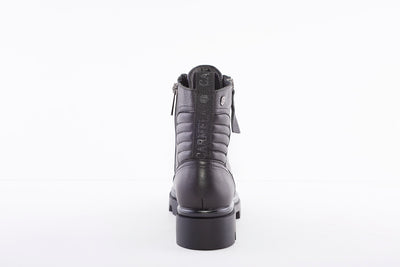 CARMELA - 67949 LOW HEEL LACE (ZIP) FASHION ANKLE BOOT - BLACK