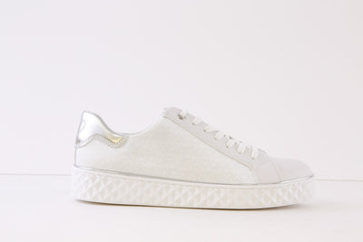 MARCO TOZZI - 23740-197 LACED FASHON RUNNER - WHITE/SILVER