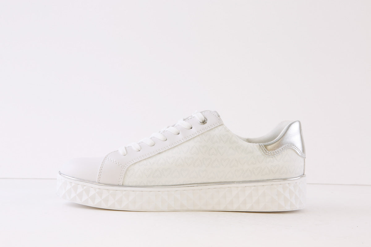 MARCO TOZZI - 23740-197 LACED FASHON RUNNER - WHITE/SILVER