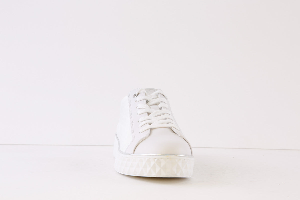 MARCO TOZZI - 23740-197 LACED FASHON RUNNER - WHITE/SILVER