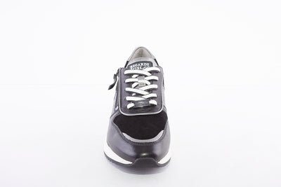 REGARDE LE CIEL - RAY-09 FASHION LACED SHOE WITH ZIP - BLACK