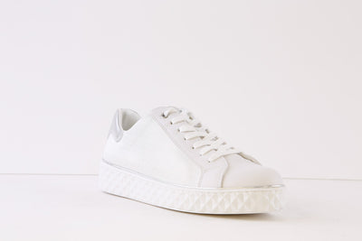 MARCO TOZZI - 23740-197 LACED FASHON RUNNER - WHITE/SILVER