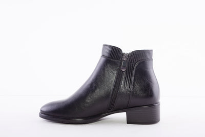 SUSST - GEMMA 21 LOW HEEL FASHION ANKLE BOOT - BLACK