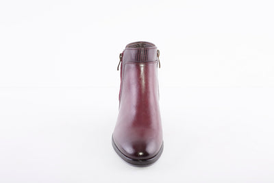 SUSST - GEMMA 21 LOW HEEL FASHION ANKLE BOOT - BURGUNDY