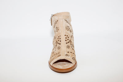 ALPE - 4614 Block Heel Taupe Suede Sandal