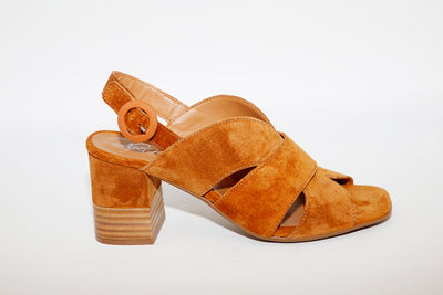ALPE - 4680 Tan Block Heel Sandal