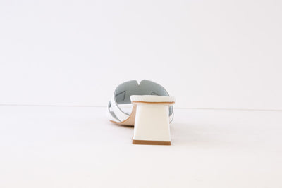 OH MY SANDALS - 5256 MEDIUM BLOCK HEEL MULE - WHITE