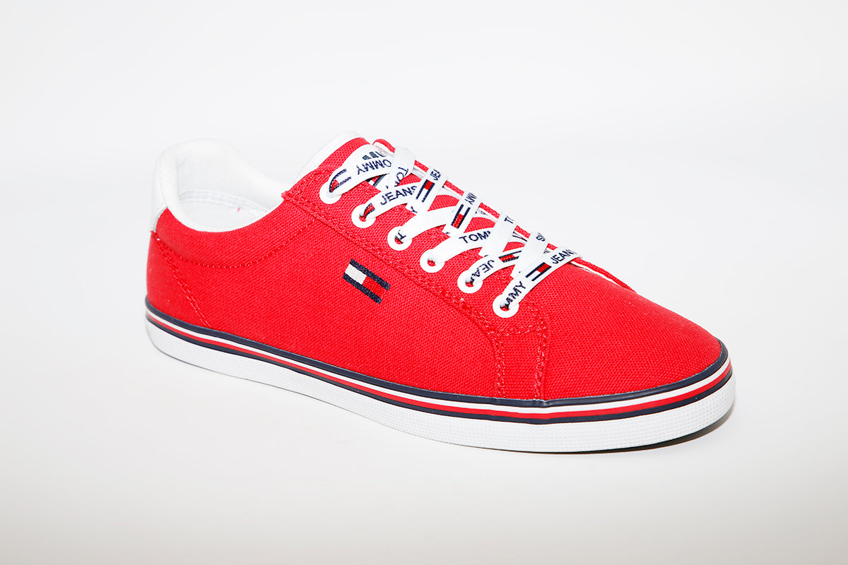 TOMMY HILFIGER - Essential Low-Top Trainers - Red
