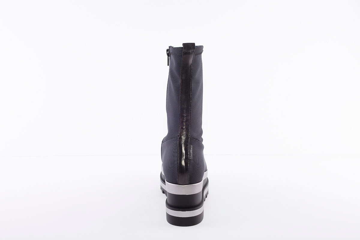 MARCO MOREO - A200 CALF LENGTH FASHION ANKLE BOOT  - BLACK FABRIC