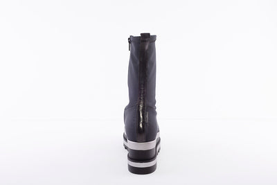 MARCO MOREO - A200 CALF LENGTH FASHION ANKLE BOOT  - BLACK FABRIC