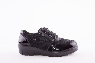 G COMFORT - 798-1SF LACED WEDGE SHOE - BLACK
