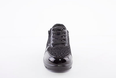 G COMFORT - 798-1SF LACED WEDGE SHOE - BLACK