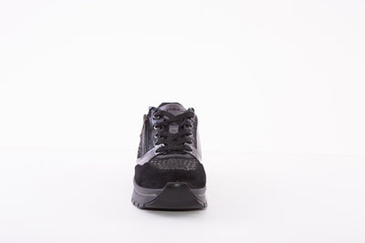 IGI&CO 2673500 LACED FASHION TRAINER - BLACK/BLACK PATENT