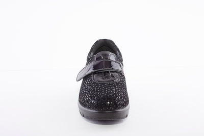 G COMFORT - 799-3SF VELCRO WEDGE SHOE - BLACK