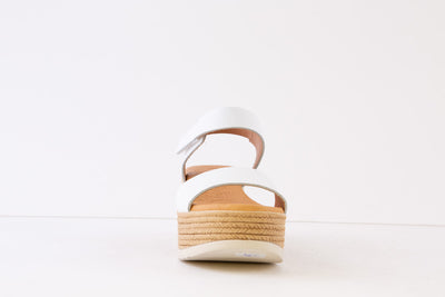 OH MY SANDALS - 5214 MEDIUM WEDGE SANDAL - WHITE