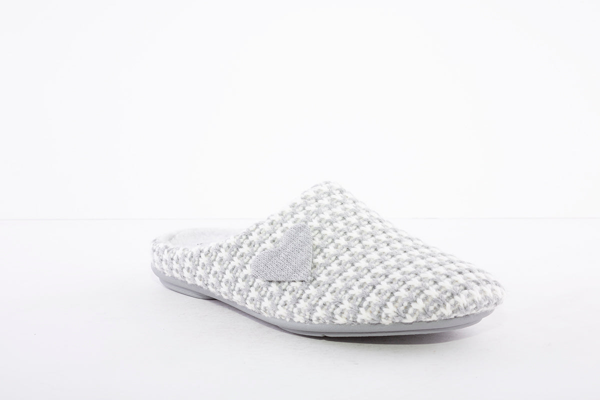GARZON - 5501.345 FLAT KNIT MULE SLIPPER - GREY